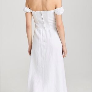 Reformation Bridgton Linen dress, White, Size 6